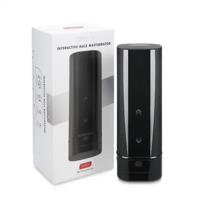 Kiiroo Onyx+ - мастурбатор з теледильдонікою, 10 кілець, що стискаються, 17.5х5 см