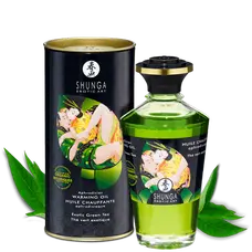 Органічне масажне масло з афродизіаком Aphrodisiac Warming Oil, 100 мл (Екзотичний зелений чай)