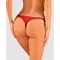 Obsessive Lacelove thong - мереживні еротичні стрінги, XL/XXL (червоний)