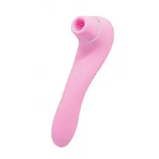Wooomy Smoooch Clitoral Suction & Vibration - Вакуумный стимулятор с вибрацией, 18.6х4.5 см (розовый)