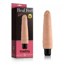 Real Feel Cyberskin Vibrator Flesh 7,5" - Вибратор, 20 см (телесный)