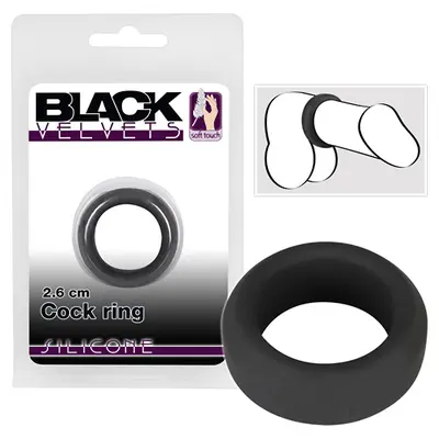Black Velvets Cock Ring - Эрекционное кольцо, 2,6 см (черный)