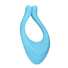 Satisfyer Endless Love (ex. Partner Multifun 1) - Многофункциональный вибратор для пар, 13х6,5х3,5 см (голубой)