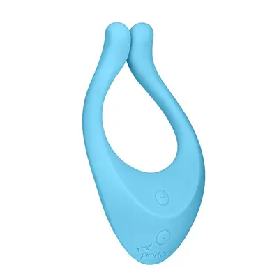 Satisfyer Partner Multifun 1-Багатофункціональний вібратор для пар, 13х6,5х3,5 см (блакитний)