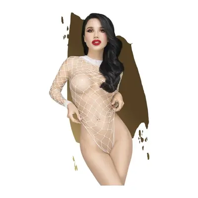 Penthouse Scandalous - Боді із сітки, S-L (білий)