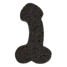 Sponge Willy Black - Губка для ванной в форме пениса, 19 см (черный)