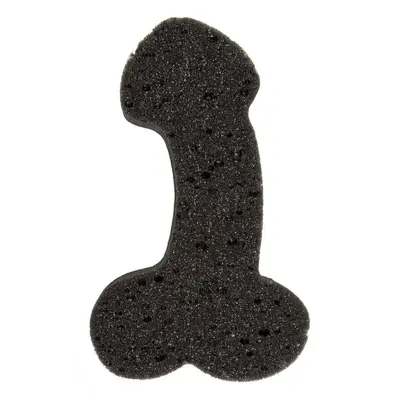 Sponge Willy Black - Губка для ванної у формі пеніса, 19 см (чорний)