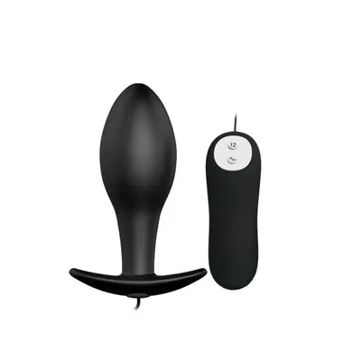 Pretty Love Vibrating Butt Plug Black - Анальна пробка з вібрацією, 8,5х3,1 см (чорний)