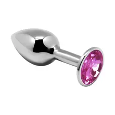 Alive Mini Metal Butt Plug - Анальна пробка - L, 9х4 см (рожева)