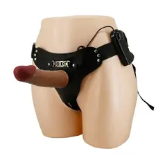 Полий страпон з вібрацією Pretty Love Harness Briefs Starks