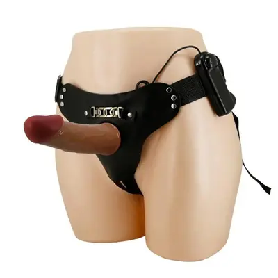 Полий страпон з вібрацією Pretty Love Harness Briefs Starks