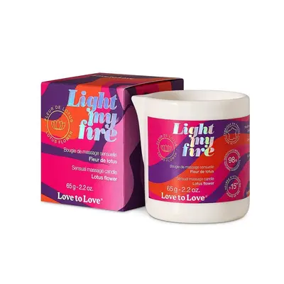 Масажна свічка з ароматом лотоса Love To Love LIGHT MY FIRE Lotus (65 мл)