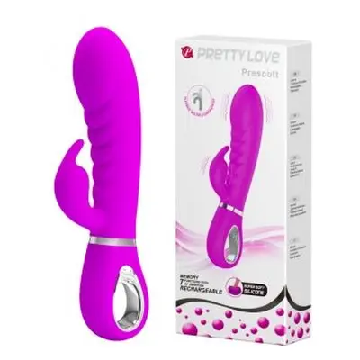 Pretty Love - Prescott Vibrator Pink - Вибратор-кролик, 20 см (фиолетовый)