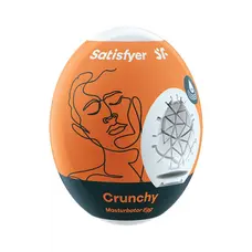 Satisfyer Masturbator Egg Single Crunchy мастурбатор яйцо, 7х5.5 см (оранжевый)