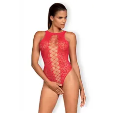Obsessive B120 teddy - Боді, S/M/L (червоний)
