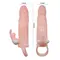 Brave Men Vibro Penis Sleeve Flesh with Bunny - Насадка на пенис, 16,4 см (телесный)