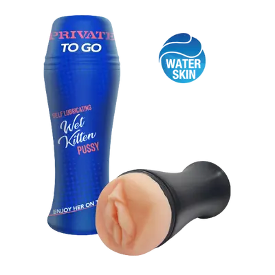 Private-Wet Kitten Self Lube To Go-Маструбатор самозмащувальний, 21х7, 5 см (тілесний)