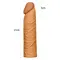 LoveToy Pleasure X-Tender Penis Sleeve Flesh Add 1" - Насадка, що подовжує, на член, +2.5 см (коричневий)