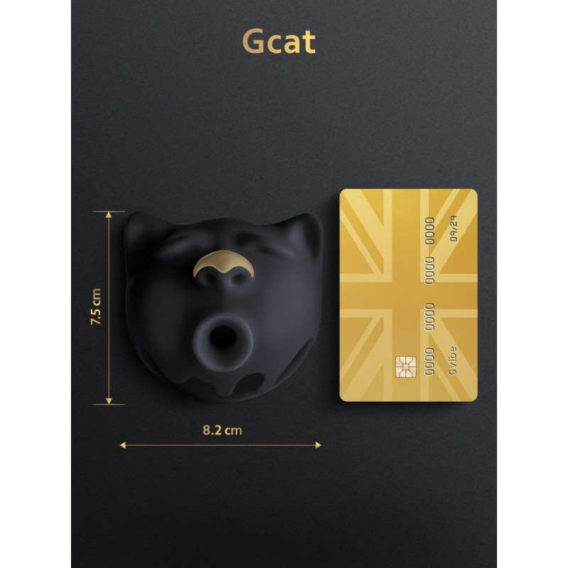 Gvibe Gcat - Вакуумный стимулятор клитора, 7.5х8.2 см (черный)