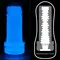 LoveToy Lumino Play Masturbator Crystal Ribbed - мастурбатор, светящийся в темноте, 20.5х8 см (прозрачный)