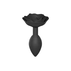 Love To Love Open Roses L - Анальная пробка, 9х3.7 см (чёрная)
