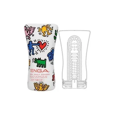 Tenga Keith Haring Soft Case Cup (м'яка подушечка), 15х6.5 см (білий)