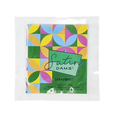 Салфетка для орального секса Trustex Spearmint Satin Latex Dams со вкусом мяты, 1 шт