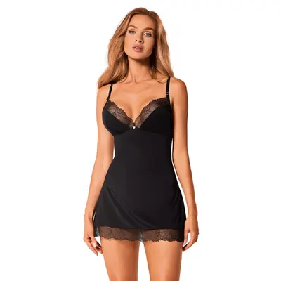 Obsessive Bella Rou chemise & thong - Еротичний комплект, XS/S