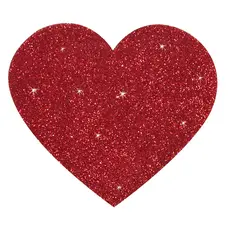 Titty Sticker Heart - наклейки для сосків у формі серця, (червоний)