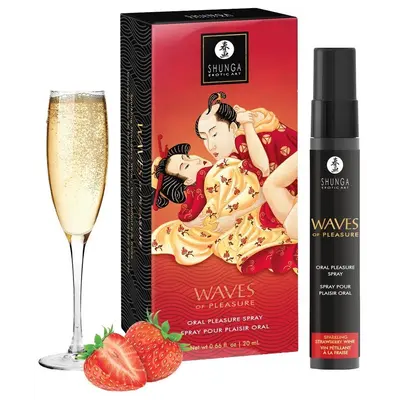 Спрей для посилення слиновиділення Shunga Waves of Pleasure Strawberry Sparkling Wine