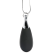 Charmed Vibrating Silicone Teardrop Neckl - ожерелье с подвеской вибратором, 90 см (чёрный)