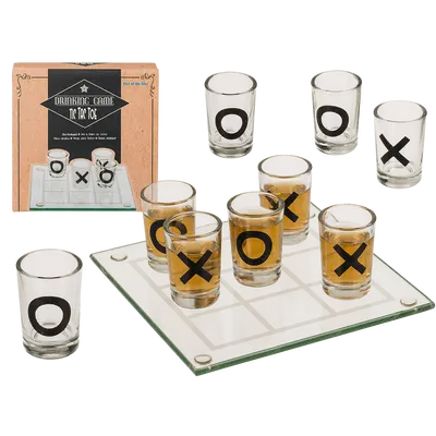 Drinking Game Tic Tac Toe - Набор стаканов, 9 шт