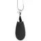 Charmed Vibrating Silicone Teardrop Neckl - кольє з підвіскою вібратором, 90 см (чорний)