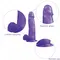 Jelly Studs Crystal Dildo Large Purple - Фаллоимитатор, 20 см (фиолетовый)