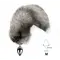 Металлическая анальная пробка с хвостом Art of Sex Artctic fox, M