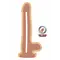 Get Real Dual Density Dildo8 Inch Balls - Реалистичный фаллоимитатор, 17,5х4,5 см (телесный)