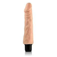 LoveToy - Reel Feel Cyberskin Vibrator Flesh 8 " - Реалистичный вибратор, 20.5х3.5 см
