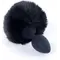 Boss Jewellery Silicon PLUG Bunny Tail Black - Анальна пробка з хвостом, 6,5х2,7 см (чорний)