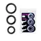 LyBaile Titan Cock Ring Set набір рельєфних ерекційних кілець різного діаметру, 3 шт.