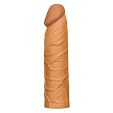 LoveToy Pleasure X-Tender Penis Sleeve Flesh Add 1" - Удлиняющая насадка на член, +2.5 см (коричневый)