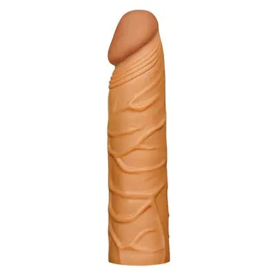 LoveToy Pleasure X-Tender Penis Sleeve Flesh Add 1" - Насадка, що подовжує, на член, +2.5 см (коричневий)