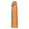 LoveToy Pleasure X-Tender Penis Sleeve Flesh Add 1" - Насадка, що подовжує, на член, +2.5 см (коричневий)