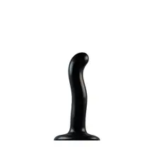 Strap-On-Me P&G-Spot Dildo, S - Насадка для страпону, 16.4х3 см, (чорна)