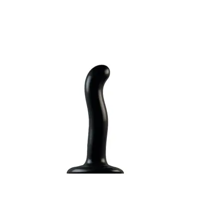 Strap-On-Me P&G-Spot Dildo, S - Насадка для страпону, 16.4х3 см, (чорна)