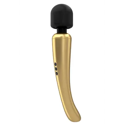 Dorcel Megawand Gold потужний вібромасажер 160 режимів, що перезаряджається, 29.5х5.5 см (золотистий)