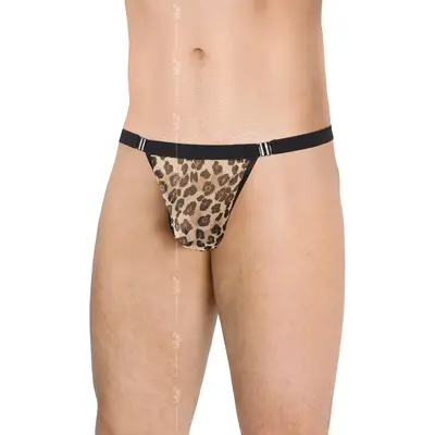 SoftLine - Mens Thong 4528 (panther) - Труси чоловічі, S-L (леопардовий коричневий)