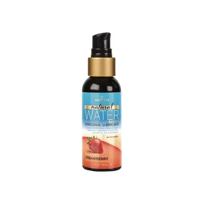 Sensuva Natural Water-Based Strawberry - Ароматизована змазка на водній основі, 57 мл. (полуниця)