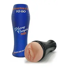 Private Horny Cougar To Go - Компактный мастурбатор-вагина, 21х7,5 см (телесный)