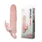 Brave Men Vibro Penis Sleeve Flesh with Bunny - Насадка на пенис, 16,4 см (телесный)