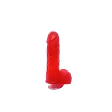 Чистий Кайф Red size S - Крафтове мило-член із присоскою, 12х2,6 см (червоний)